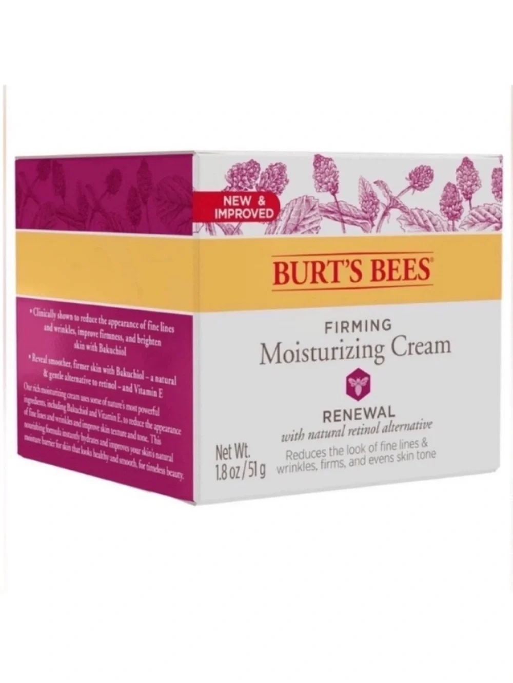 NEW! Burt's Bees Firming Moisturizing Cream, Mask & Lip Balm NIB